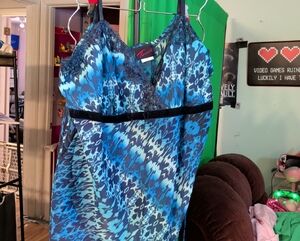 Torrid Blue and Black Tank Top